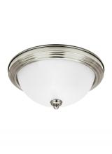 Generation Lighting 77063EN3-962 - Geary transitional 1-light LED indoor dimmable ceiling flush mount fixture in brushed nickel silver