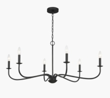 Generation Lighting GLC1196MBK - Abells Six Light Chandelier