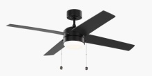 Generation Lighting 4LNI52MBKAWD - Loni 52 Led Pull Chain Ceiling Fan