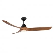 Kuzco Lighting CF97860-MB/NW - Baylor 60-in Matte Black/Natural Wood LED Ceiling Fan