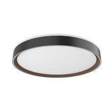 Kuzco Lighting FM43920-BK/WT - Essex 20-in Black/Walnut LED Flush Mount