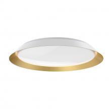 Kuzco Lighting FM43423-WH/GD-5CCT - Jasper 23-in White/Gold LED Flush Mount