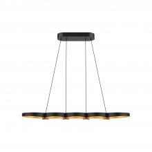 Kuzco Lighting LP90838-BK/GD - Maestro 38-in Black/Gold LED Linear Pendant