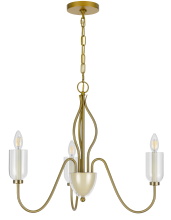 CAL Lighting FX-3818-5 - 60W x 5 Kalamaria metal chandelier with glass shade