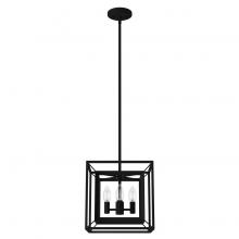 Hunter 19412 - Hunter Doherty Natural Black Iron 4 Light Medium Pendant Ceiling Light Fixture
