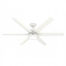 Hunter 52370 - Hunter 60in Skysail ENERGY STAR® Fresh White WeatherMax Indoor/Outdoor Ceiling Fan with LED LT Kit