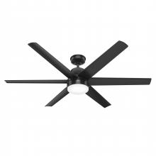 Hunter 51875 - Hunter 60in Skysail ENERGY STAR® Matte Black WeatherMax Indoor/Outdoor Ceiling Fan with LED LT Kit