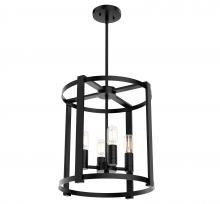 Hunter 19003 - Hunter Astwood Matte Black 4 Light  Chandelier Ceiling Light Fixture