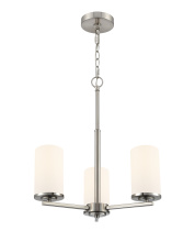 Millennium 2713WG-BN - Verlana 19" 3-Light Chandelier - Brushed Nickel