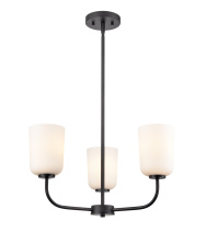 Millennium 214003-MB - Laphia 21" Wide 3-Light Chandelier - Matte Black