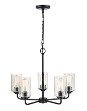 Millennium 9605-MB - Moven 5-Light Chandelier Ceiling - Matte Black
