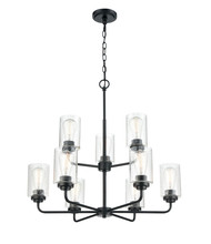 Millennium 9609-MB - Moven 9-Light Chandelier Ceiling - Matte Black