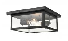 Millennium 4122-PBK - Evanton 2-Light Outdoor Flush Mount - Powder Coated Black