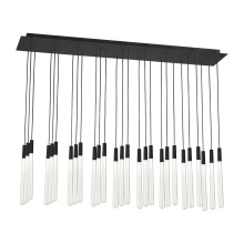 Visual Comfort & Co. Modern Collection 700TRSPPYLC27TB-LED120 - Sean Lavin Pylon 27-light dimmable LED crystal light chandelier with nightshade black finish