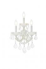 Elegant 2800W3WH/RC - Maria Theresa 3 light white Wall Sconce Clear Royal Cut Crystal