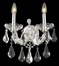 Elegant 2801W2C/RC - Maria Theresa 2 light Chrome Wall Sconce Clear Royal Cut Crystal