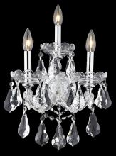 Elegant 2801W3C/RC - Maria Theresa 3 light Chrome Wall Sconce Clear Royal Cut Crystal