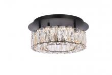 Elegant 3503F12BK - Monroe 12 inch LED Single flush mount in black