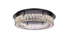 Elegant 3503F22BK - Monroe 22 inch LED Single flush mount in black