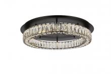 Elegant 3503F26BK - Monroe 26 inch LED Single flush mount in black