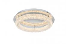 Elegant 3800F22C - Bowen 22 inch Adjustable LED Flush Mount in Chrome