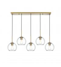 Elegant LD2228SG - BAXTER Hang L41.7"W7.9"H8"L5 Satin Gold CL