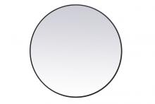 Elegant MR4839BK - Metal frame round mirror 39 inch in Black