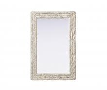 Elegant MR4A2436LN - Jute Rope Mirror 24''x36'' Linen White