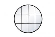 Elegant MR633636BK - Metal windowpane mirror 36 inch x 36 inch in Black