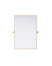 Elegant MR6H2436BRA - Metal Frame Mirror 24"W x 36"H Brass