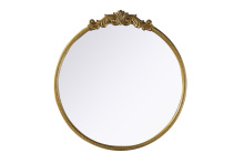 Elegant MR7G42AB - Naomi Vintage Resin Mirror 42x45 in Antique Brass