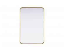 Elegant MR8A2030BRA - R Corner Mirror 20"x30"x2" Brass