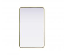 Elegant MR8A2236BRA - R Corner Mirror 22"x36"x2" Brass