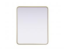 Elegant MR8A3036BRA - R Corner Mirror 30"x36"x2" Brass
