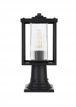 Elegant OD302P15BK - Outdoor Pole Light L7" H14.5" E7" L1 Black