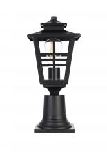 Elegant OD303P16BK - Outdoor Pole Light L7" W7" H15.5" L1 Black