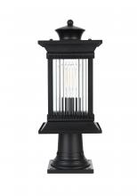 Elegant OD316P19BK - Outdoor Pole Light W7" L7" H18.5" L1 Black