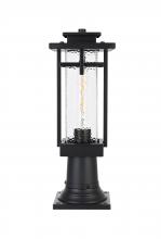 Elegant OD320P17BK - Outdoor Pole Light L6" W6" H17" L1 Black