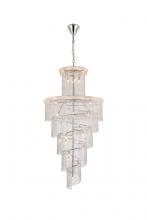 Elegant V1800SR48C/RC - Spiral 41 light Chrome Chandelier Clear Royal Cut Crystal