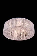 Elegant V2914F24C/RC - Amelie 10 light Chrome Flush Mount Clear Royal Cut Crystal