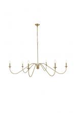 Elegant LD5056D60SG - Rohan 60 inch chandelier in Satin Gold