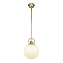 Alora Lighting PD407910BGGO - Fiore 10-in Brushed Gold/Glossy Opal Glass 1 Light Pendant