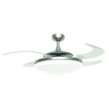 Beacon Lighting America 21093101 - EVO2 48" Brushed Chrome Retractable Blade Fan & Light (Remote Included)