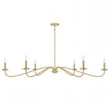Savoy House Meridian M100119NB - 6-Light Chandelier in Natural Brass