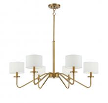 Savoy House Meridian M10092NB - 6-Light Chandelier in Natural Brass