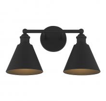 Savoy House Meridian M80063MBK - 2-Light Bathroom Vanity Light in Matte Black