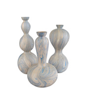 Currey 1200-0740 - Calm Sea Marbleized Vase Set of 3