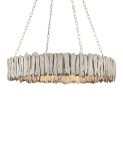 Currey 9000-1249 - Driftwood Whitewash Ring Chandelier